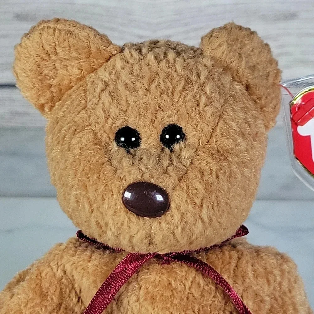 RARE RETIRED TY BEANIE BABY 'CURLY' THE BEAR WITH MANY ERRORS RARE Vinta…